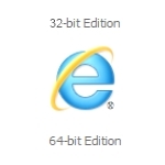 IE 32 bit will not open, 64 bit will