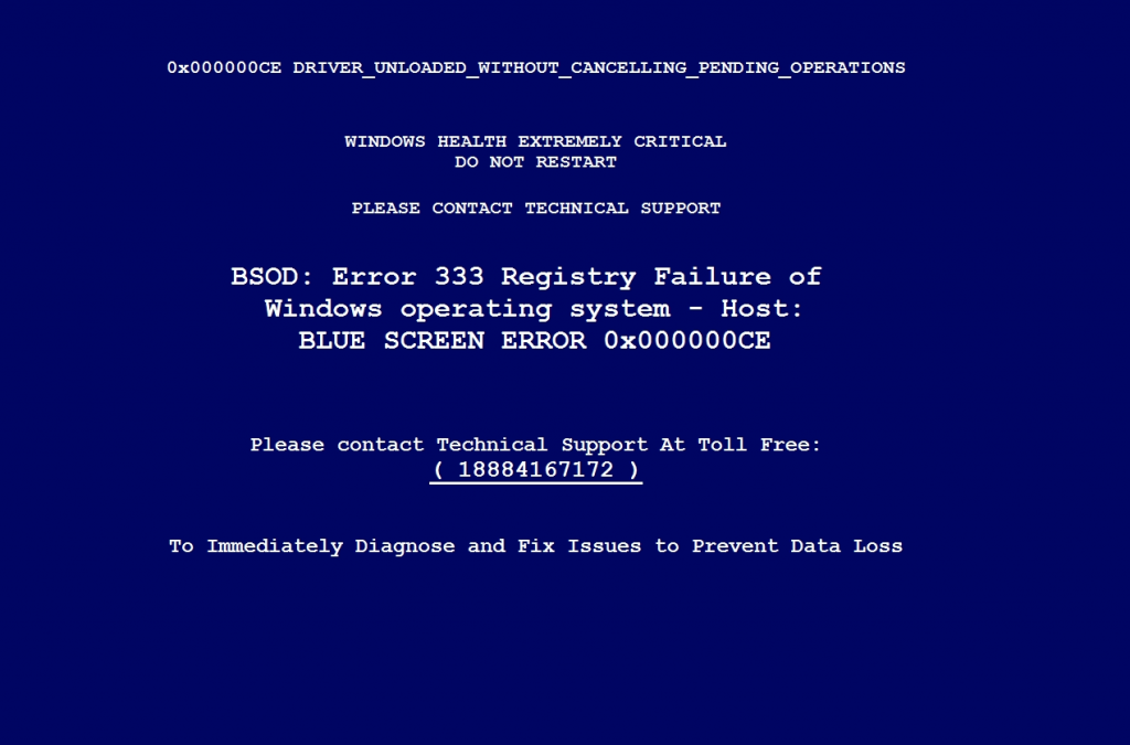 Fake blue screen program